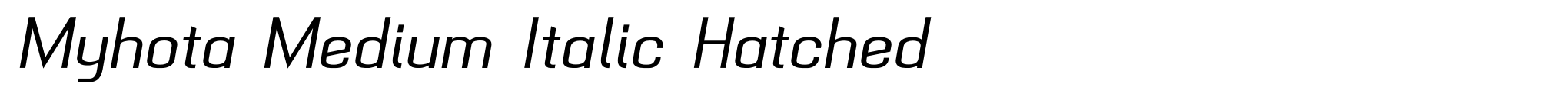 Myhota Medium Italic Hatched image